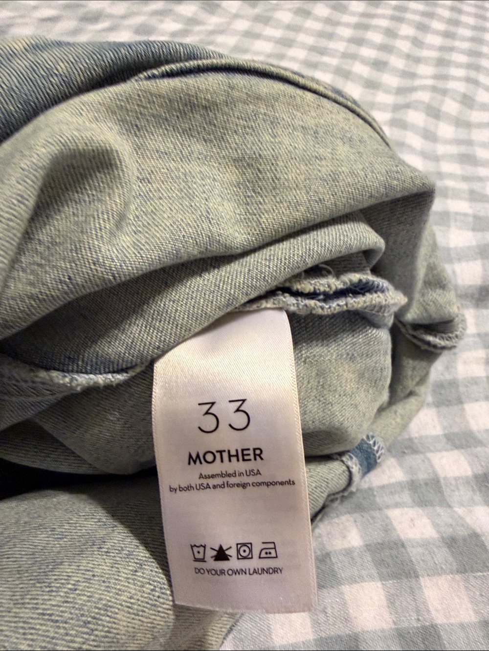 MOTHER Light Blue Tiered Denim Mini Skirt - Picture 6 of 6